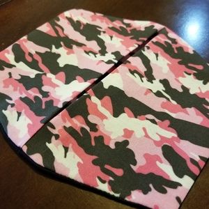 KIDS Pink and Black Camouflage Cotton Facemask